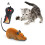 Mini Remote Control Mouse Mice Cat Toy Funny Pranks for Adults Brown 6