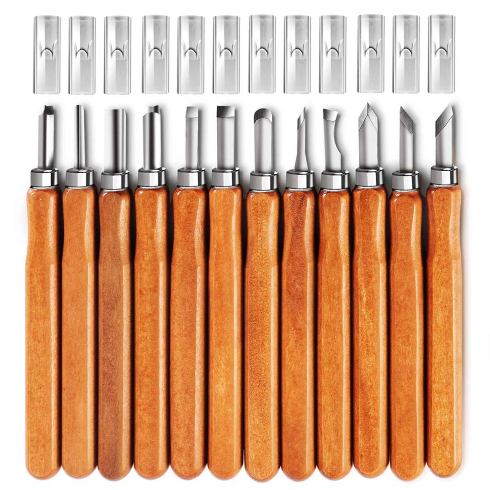 12 Set SK5 Carbon Steel Wax & Wood Carving Tools Knife Kit