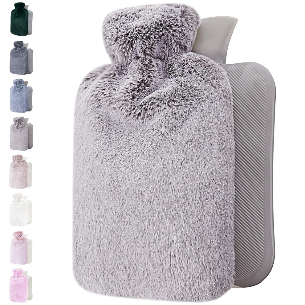 Yohou Rubber (1L) Hot Water Bottle With Soft Lid For Cramps, Pain Relief
