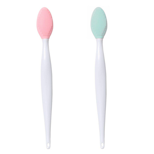 Lip Exfoliating Brush, Lip Brush Tool, Double-Sided Silicone Brush