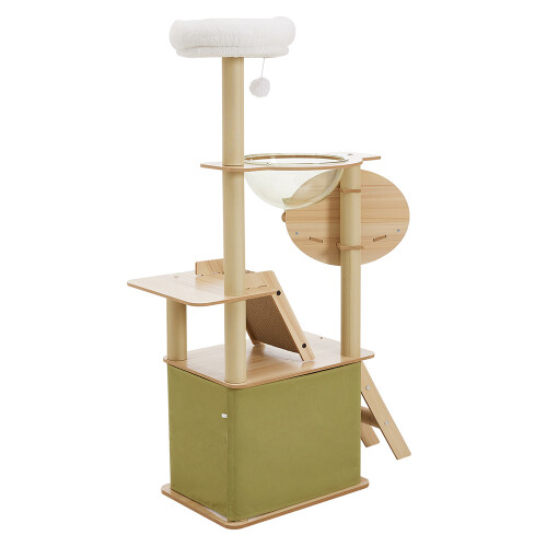 Living And Home Luxurious Cat Tower Set with Scratching Board 2