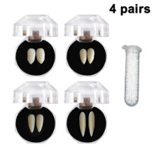4 Pair Vampire Teeth Halloween Party Cosplay Denture Props Decoration Fancy Dress