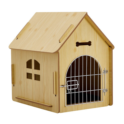 Living And Home Pet House Doghouse with Wire Door