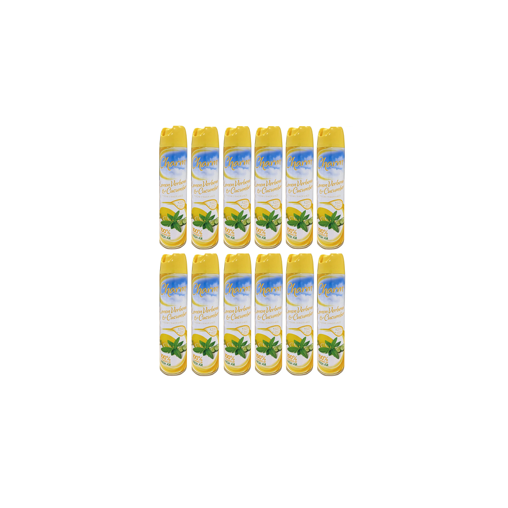 Charm Lemon Verbena & Cucumber Air Freshener Room Spray 12x240ml EXP FEB 2027