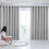 (Silver, 66" width x 90" drop - 168cm width x 228cm drop.) Thermal Blackout Plain Eyelet Ring Top Curtains 1