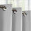 (Silver, 66" width x 90" drop - 168cm width x 228cm drop.) Thermal Blackout Plain Eyelet Ring Top Curtains 4