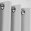 (Silver, 90" width x 90" drop - 228cm width x 228cm drop.) Thermal Blackout Plain Eyelet Ring Top Curtains 4