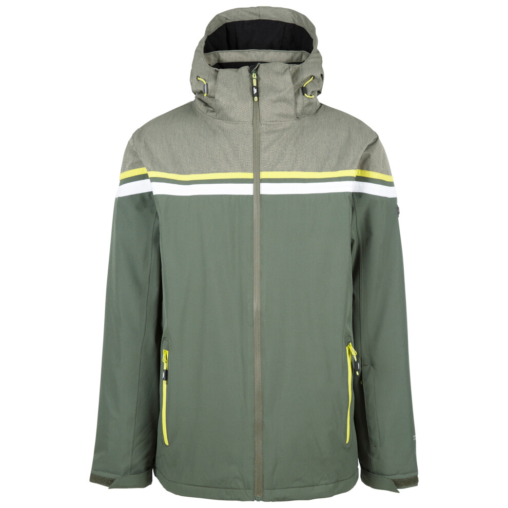 (M, Ivy) Trespass Mens Ski Jacket Padded Zip Off Hood Dexy