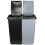 (Black & Silver) 90L Dual Compartment Kitchen Bin. Laundry Basket. 5