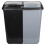 (Black & Silver) 90L Dual Compartment Kitchen Bin. Laundry Basket. 1