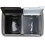 (Black & Silver) 90L Dual Compartment Kitchen Bin. Laundry Basket. 6