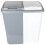 (White & Grey) 90L Dual Compartment Kitchen Bin. Laundry Basket. 3