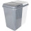 (White & Grey) 90L Dual Compartment Kitchen Bin. Laundry Basket. 4