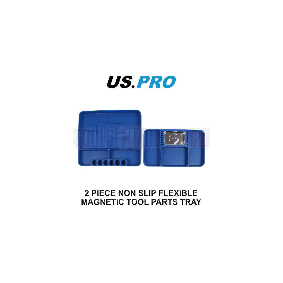 US PRO Tools 2 Piece Non-Slip Flexible Tools Tray With Magnetic Parts Tray 6921-image-OPC-PFBK7MD-NEW