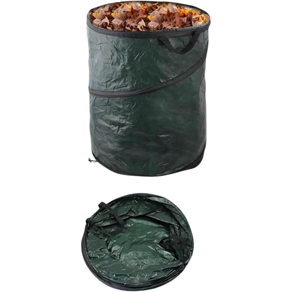 Mantraraj Large 120L Heavy Duty Pop Up Garden Waste Refuse Bag Reusable Rubbish Waste Bag With Handles - Image 2