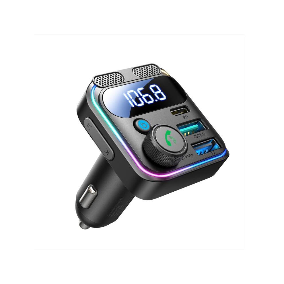 Photos - FM Transmitter Joyroom JR-CCB01 48W Dual-Mic Car Wireless (Black)