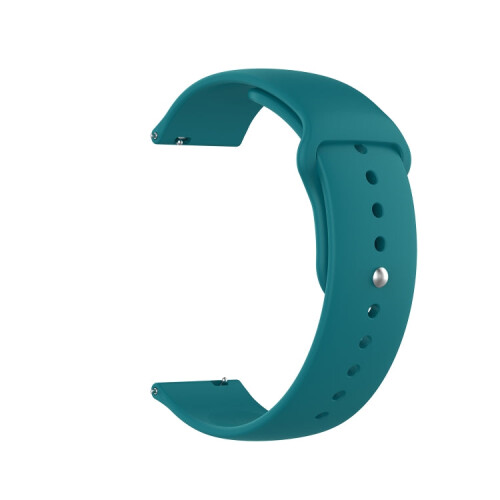 18mm Universal Reverse Buckle Wave Silicone Watch Band, Size:S(Green) 2