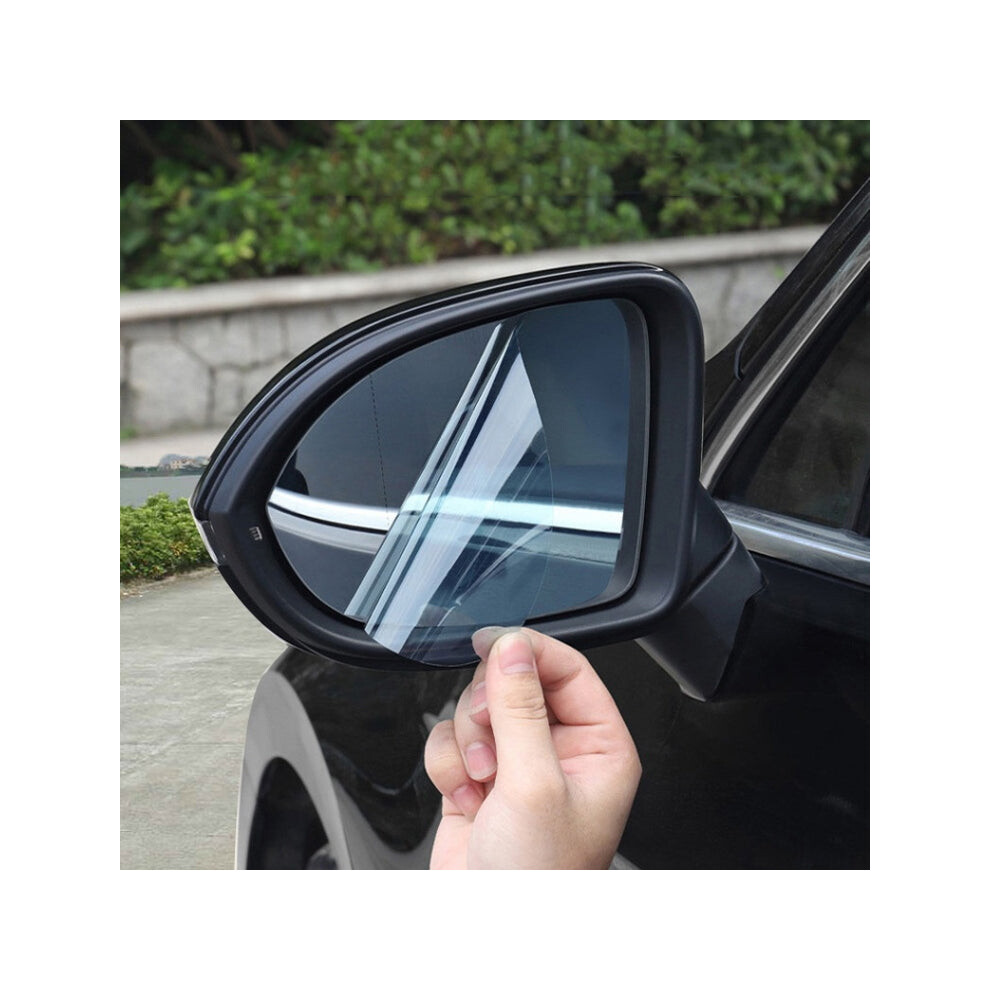 2Pcs /Set Rainproof Anti-Fog And Anti-Reflective Film For Car Rearview Mirror Ellipse 95X135mm(Transparent) 8053672719178
