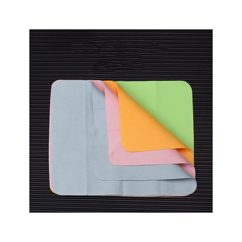 Deal Or No Deal 5Pcs /Set Suede Glasses Cleaning Cloth Computer Cell Phone Screen Cleaning Wipe 14.5 X 17.5Cm(Random Color)