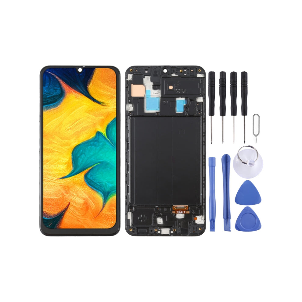 6.36 Inch Oled Lcd Screen For Samsung Galaxy A30 Sm-A305 Digitizer Full Assembly With Frame (Black) Black 8431777781687