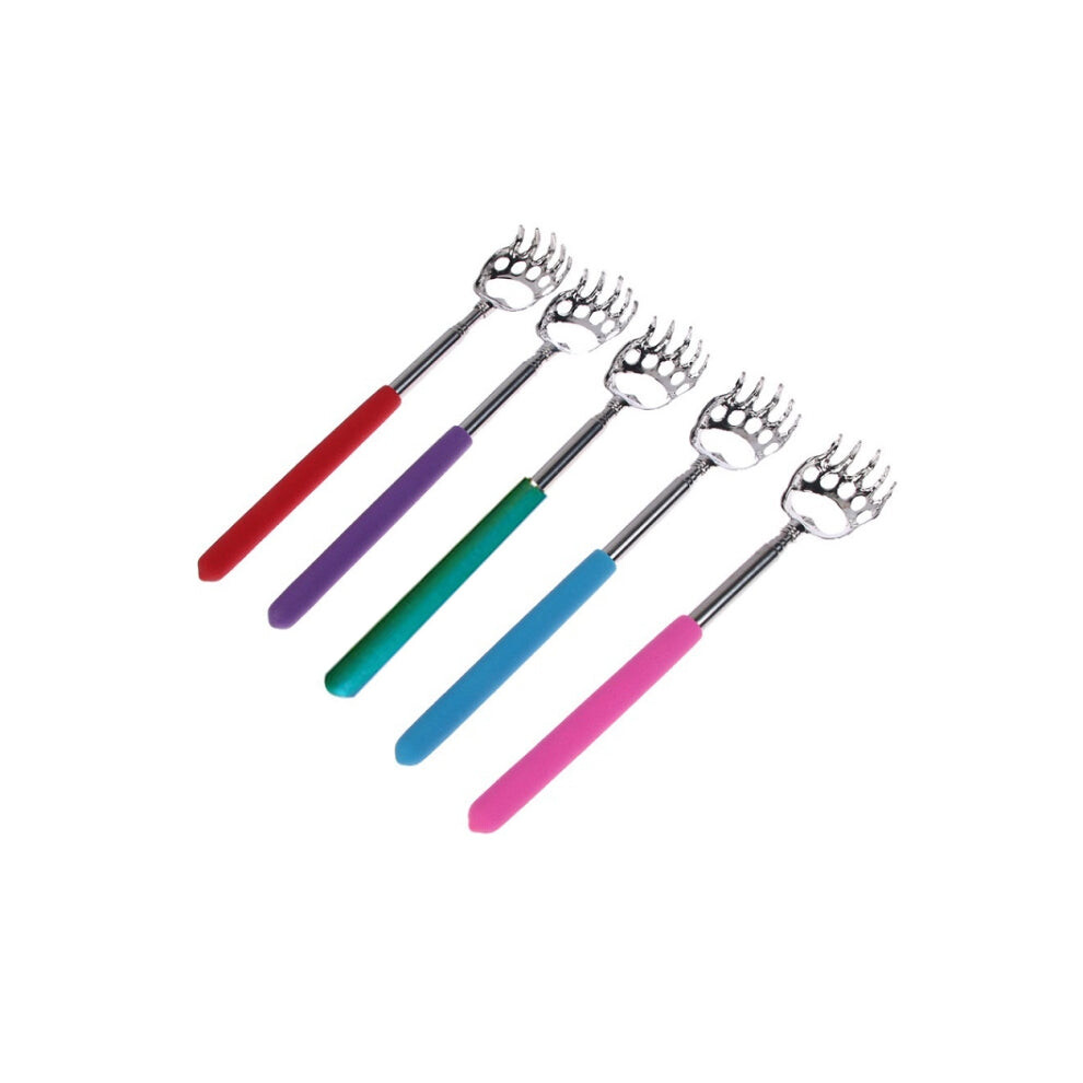 Deal Or No Deal Bear Claw Shape Stainless Steel Telescopic Massage Scratcher, Random Color Delivery(Feet)