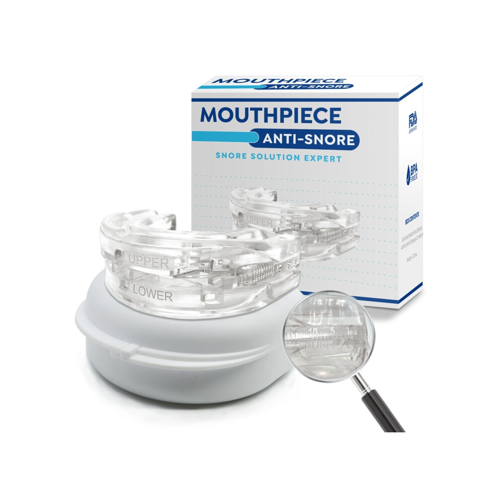 Deal Or No Deal White Dental Tray Adjustable Bite Sleep Aid Anti-Snoring Teeth Ning Sports Braces(White)
