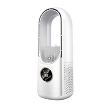 Desk Bladeless Humidification Electric Fan Six Gear Adjustable with LED Light Timing Function(White)
