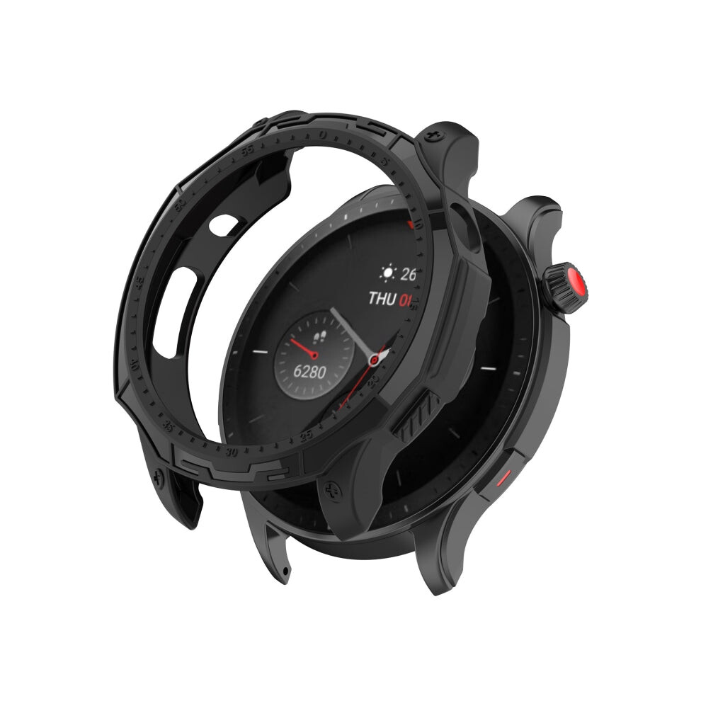 For Amazfit Gtr 4 / Gtr 4 Pro Armor Hollow Tpu Watch Case(Black) Black 8055341212997