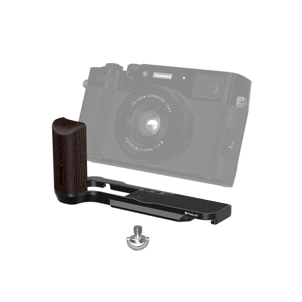 For Fujifilm X100vi Puluz 1/4 Inch Vertical Shoot Quick Release L Plate Bracket Base Holder (Black) Black 5710698034304
