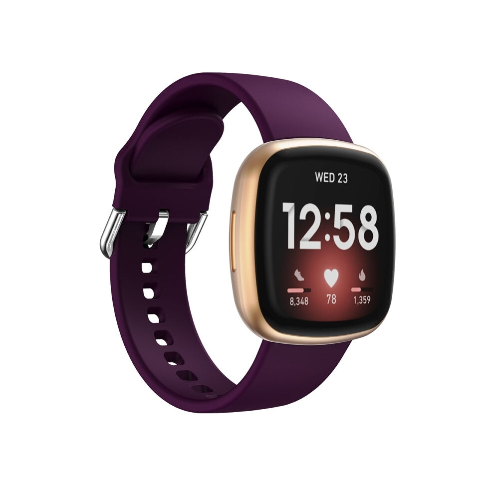For Fitbit Versa 3 Silicone Watch Band(Purple) Purple 8431242209562