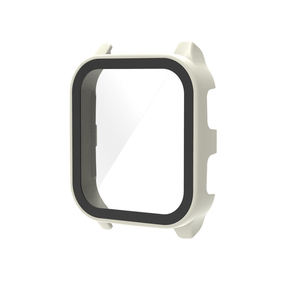 For Garmin Venu Sq2 Pc + 9H Tempered Glass Integrated Protective Watch Case(Ivory ) White 8012345000456
