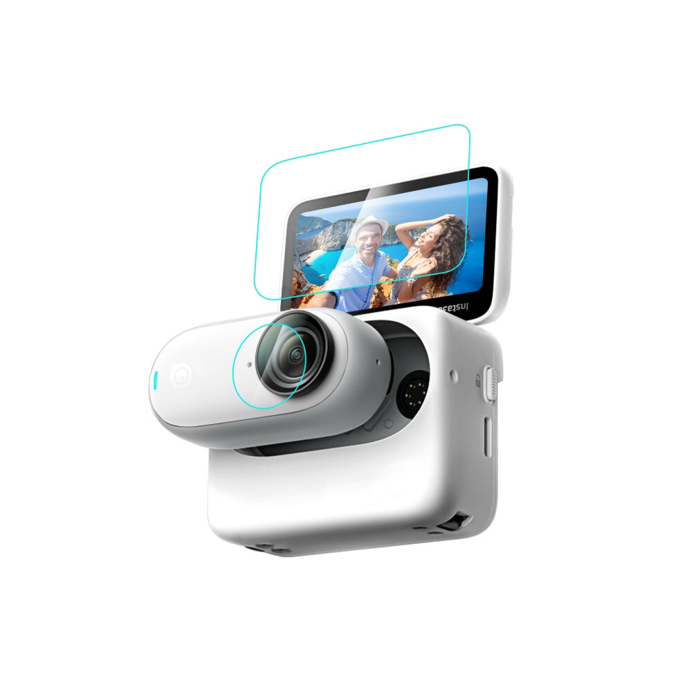 For Insta360 Go 3 / Go 3S Puluz 2 In 1 Screen And Lens Tempered Glass Film (Transparent) 4048347752004