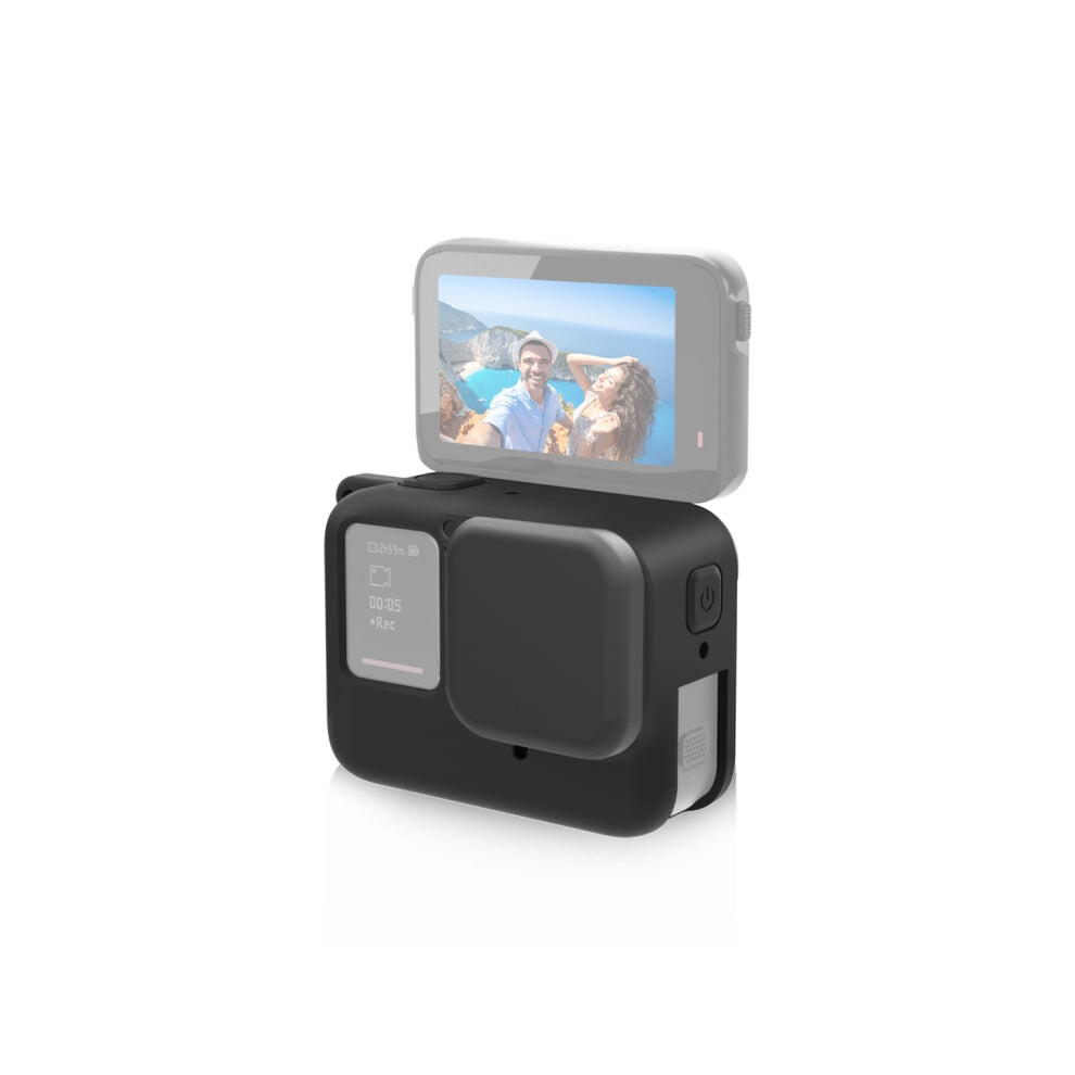 For Insta360 Ace Pro Puluz Body Silicone Protective Case With Lens Cap (Black) Black 7613255962974