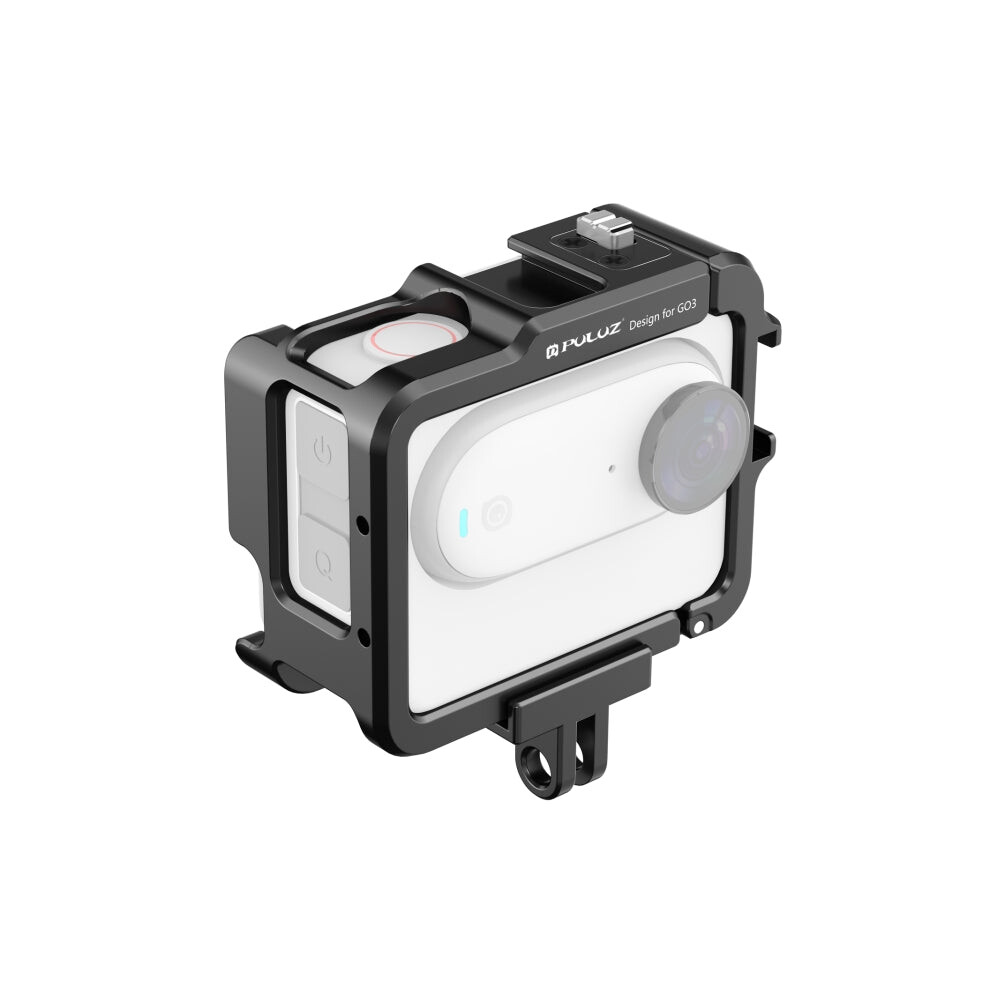 For Insta360 Go 3 Puluz Camera Battery Case Aluminum Alloy Protective Frame (Black) Black 8431777760200