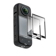 For Insta360 X3 STARTRC 2pcs Curved HD Tempered Glass Film(Black)