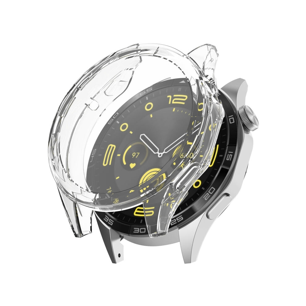 For Huawei Watch Gt4 46Mm Full Coverage Tpu Electroplated Watch Protective Case(Transparent ) White 8029224802537