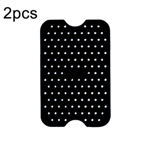 For NINJA DZ201 DZ401 Air Fryers 2pcs Silicone Pad Rectangular Liner(Black) 1