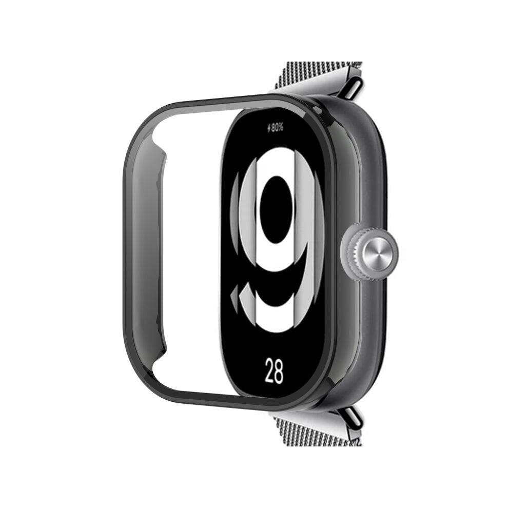 For Redmi Watch 4 Pc + Tempered Glass Integrated Watch Protective Case(Black) Black 5700302099027