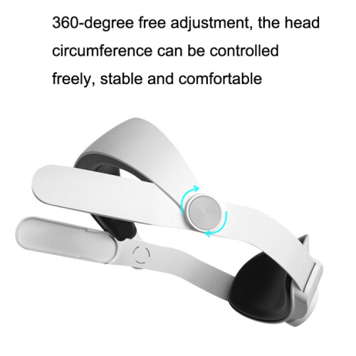For Oculus Quest 2 VR SHINECON OS01 Adjustable All -In -One Head Strap VR Accessories(White) 2