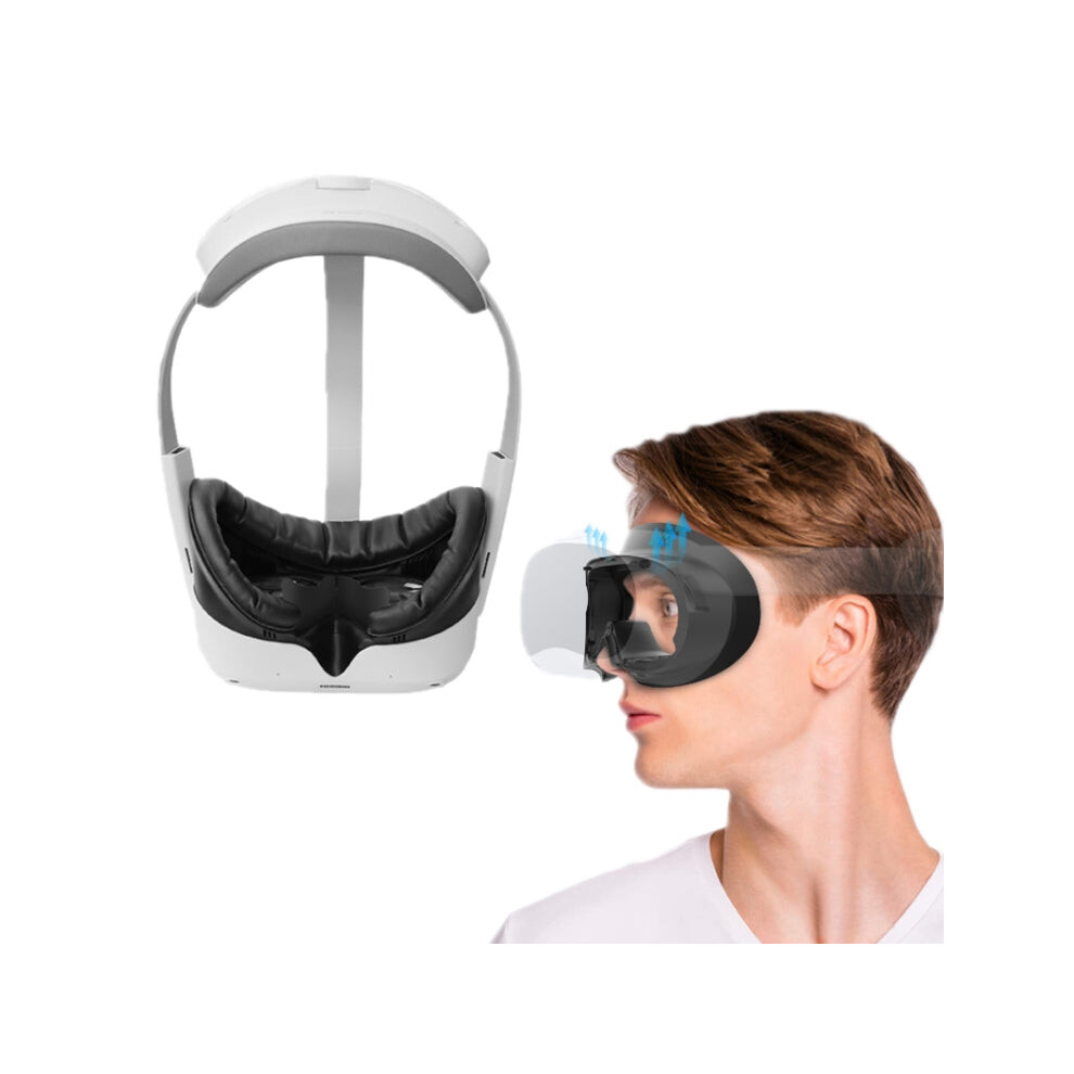 For PICO 4 Sponge Leather Magnetic Blackout Sweat Face Cover