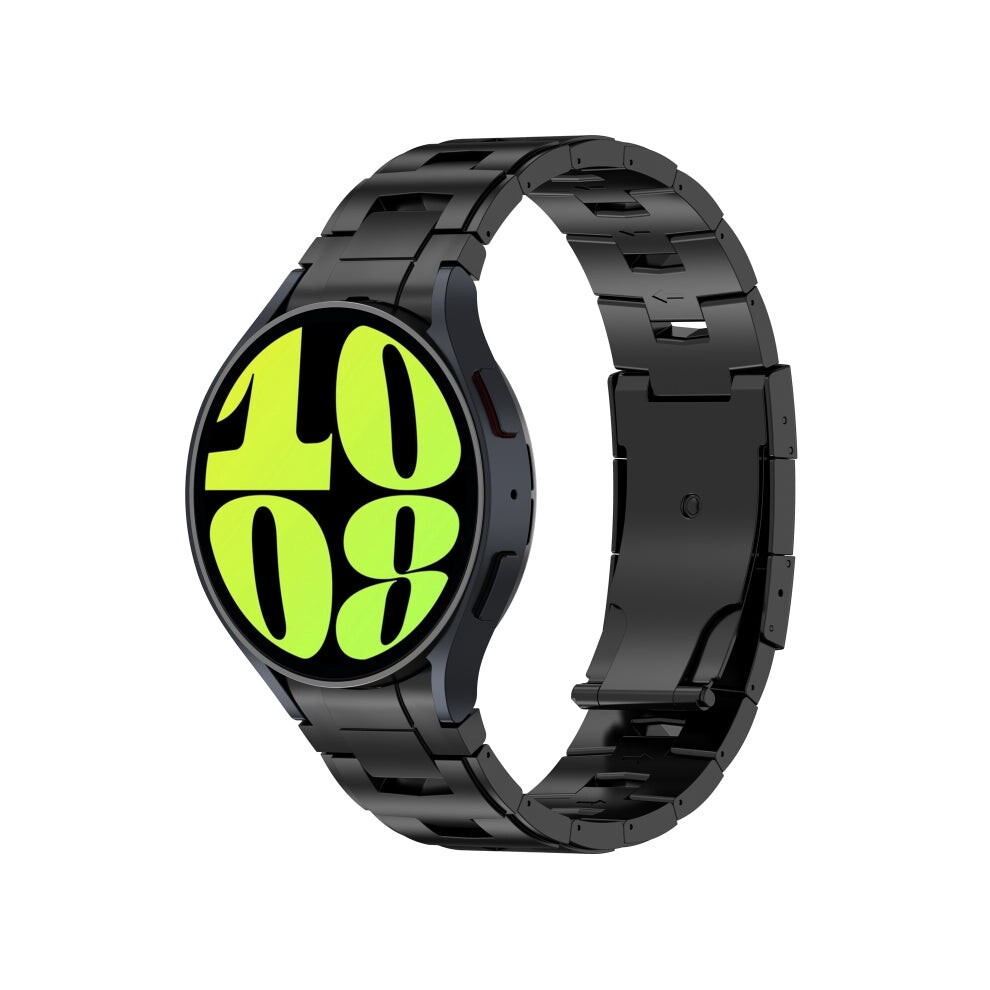 For Samsung Galaxy Watch6/6 Classic/5/5 Pro Button Style Titanium Steel Metal Watch Band(Black)