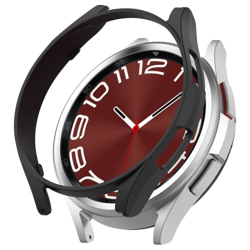 For Samsung Galaxy Watch 6 Classic 47mm Half Coverage Hollow PC Watch Protective Case(Black) 1