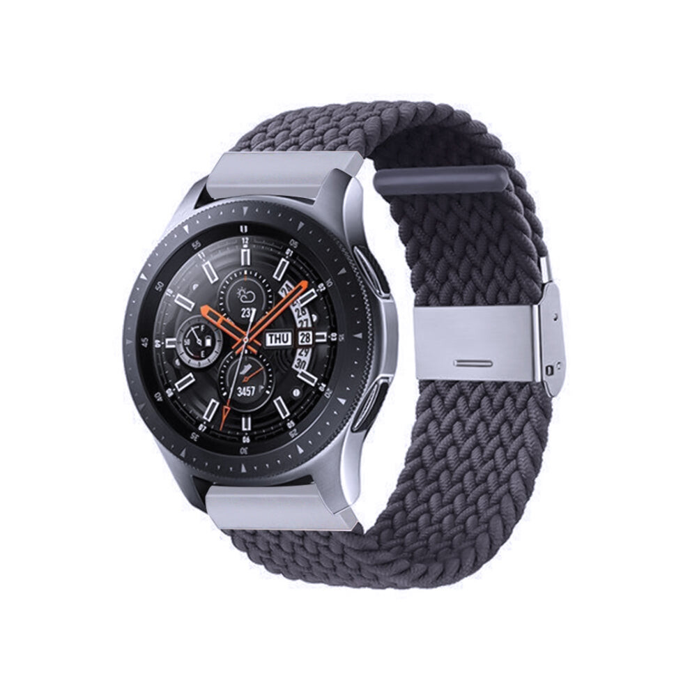 For Samsung Galaxy Watch 4 / Watch 5 20Mm Nylon Braided Metal Buckle Watch Band(Gray) Grey 8431777705171