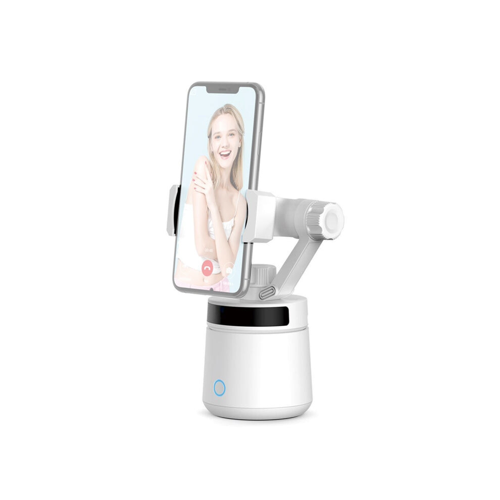 Gk01 360 Degree Rotation Intelligent Tracking Pan Tilt Following Shot Tripod Head Holder (White) White 8431777755640