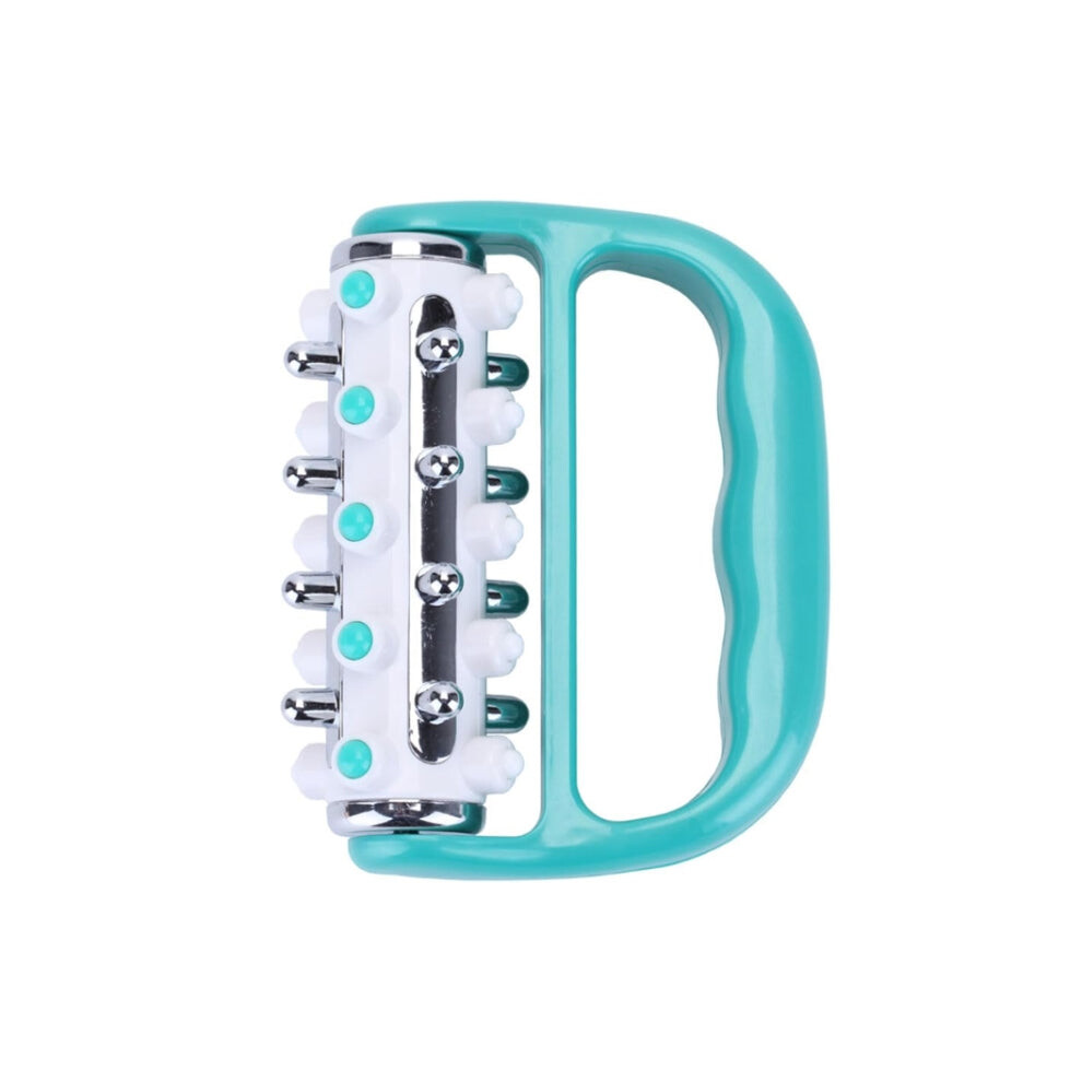 Deal Or No Deal Handheld Curved Five-Row Iron Column Roller Soothing Massager(Green)