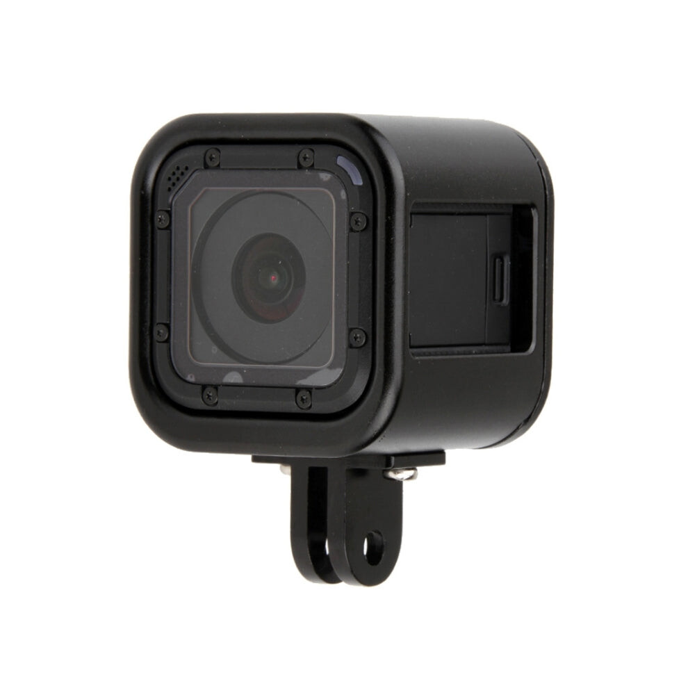 Housing Shell Cnc Aluminum Alloy Protective Cage With Insurance Back Cover For Gopro Hero5 Session /Hero4 Session /Hero Session(Black) Black 8435471400714