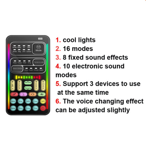 i9  Set Voice Changer Game Live Broadcast Mobile Computer Sound Card 2