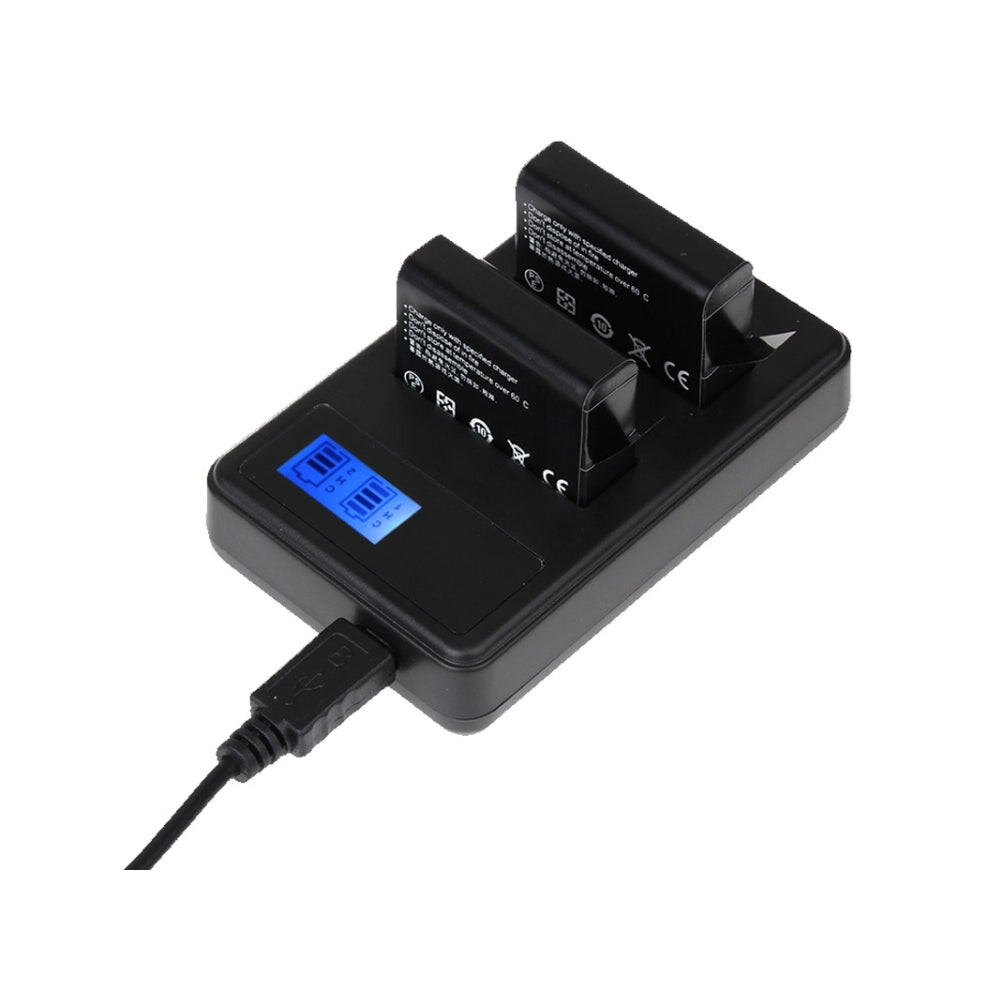 Lcd Screen Dual Batteries Charger For Gopro Hero4 (Ahdbt-401), Displays Charging Capacity (Gp258-C) 8435471400776
