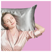 (Grey Pillowcase 8-Pack) Double Sided Pillowcase Satin Silk Soft Pillow Cover For Hair Pack of 1, 2 & 4