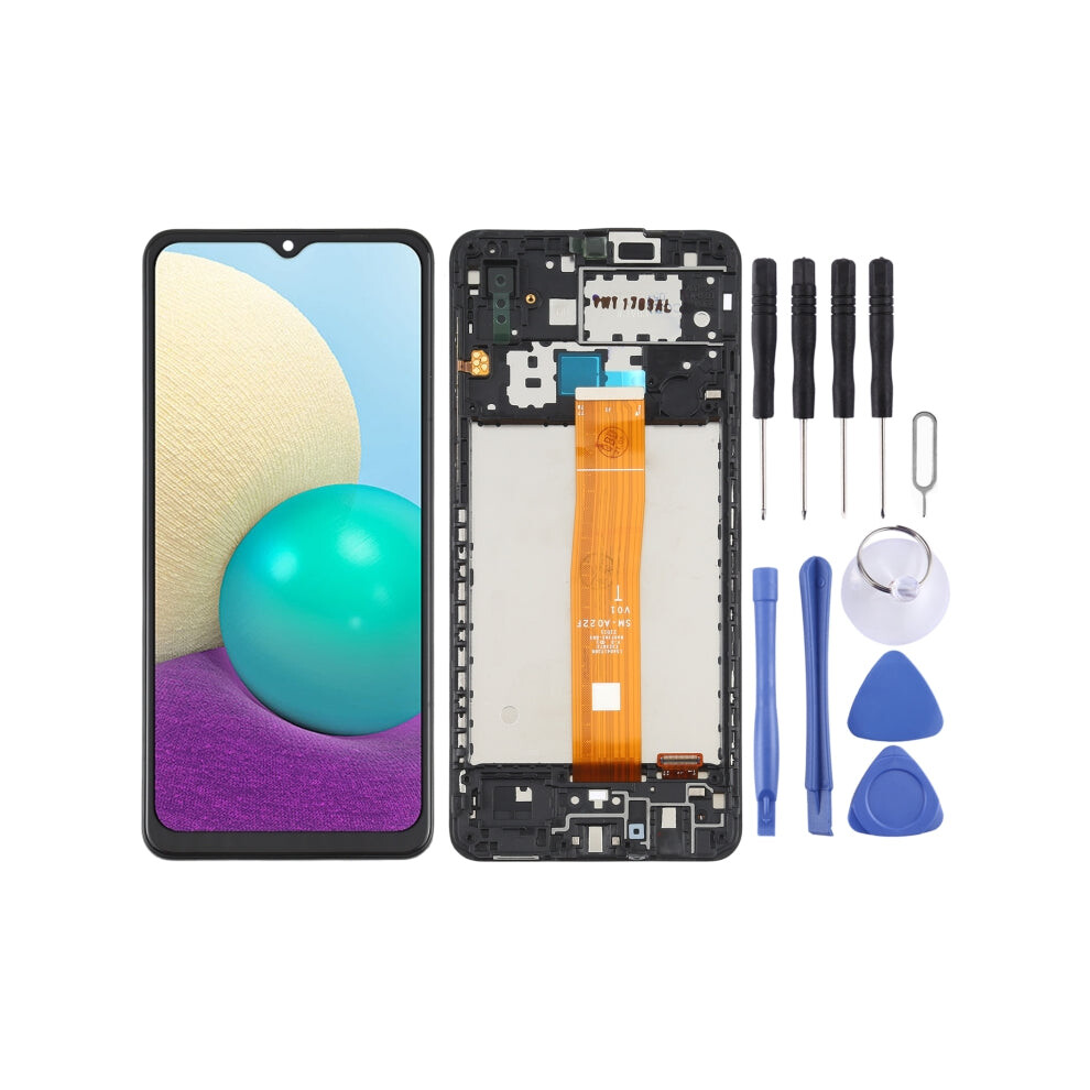 Original Lcd Screen For Samsung Galaxy A02 Sm-A022 Digitizer Full Assembly With Frame 8431777759914